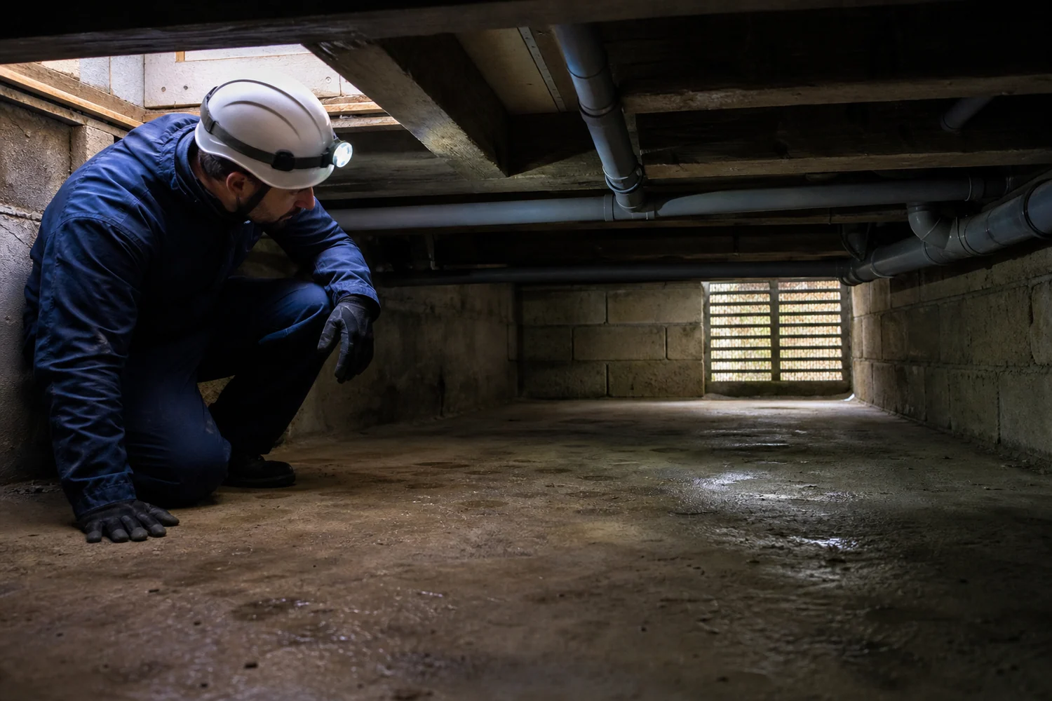 Angle de mur d’une pièce d’habitation présentant des moisissures liées à l’humidité